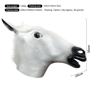 Máscara Realista de Cabeza de Caballo de Látex, Disfraz de Animal de Granja para Halloween, Cosplay Divertido, Fiestas y Juegos de Rol - Product Image 4