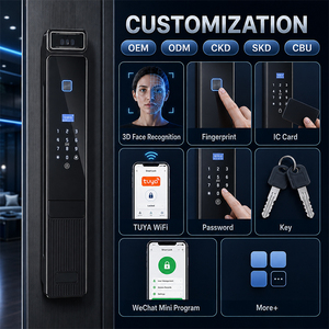Cerradura Inteligente 7 en 1 con Desbloqueo por Huella Dactilar 3D, Contraseña, Tarjeta IC, Llave, Pantalla a Color HD de 4.5 Pulgadas, Llamada Remota TUYA Zigbee - Product Image 2