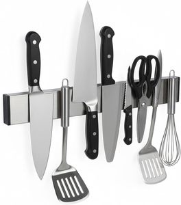 Support <span class=keywords><strong>mural</strong></span> magnétique pour couteaux, porte-couteaux de cuisine, organisateur de rangement à <span class=keywords><strong>aimant</strong></span> puissant pour couteaux et ustensiles, bande métallique noire - Product Image 1