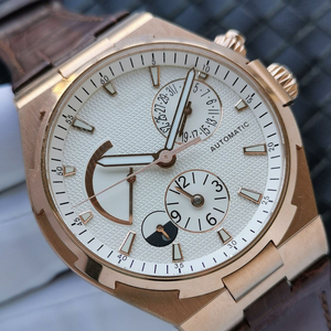 4300v High End Luxury Dual Time Zone <b>Watch</b> Men Premium White Dial Day/Night Indicator <b>Watch</b> For Business Travel - Product Image 3