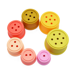 Hot Baby Bpa Free Silicone Stacking Cups Sensory Building <b>Tower</b> Set Stack up Cup Toys - Product Image 6