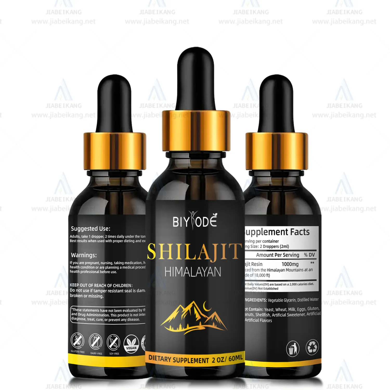 OEM ODM hersteller individuelle eigenmarke himalaya shilajit bio großhandel gesundheitsmittel-supplement flüssigkeit shilajit tropfen