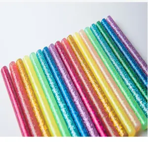 Glitter Hot Glue Sticks Factory Price Clear White Industrial Use Adhesive DIY Craft Glitter Glue Stick