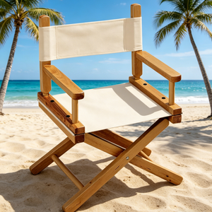 Silla de Director para Niños, <span class=keywords><strong>Plegable</strong></span>, Portátil, Ligera, de <span class=keywords><strong>Madera</strong></span> de Haya, para Acampar al Aire Libre, Parque, Playa, Picnic, Jardín - Product Image 2