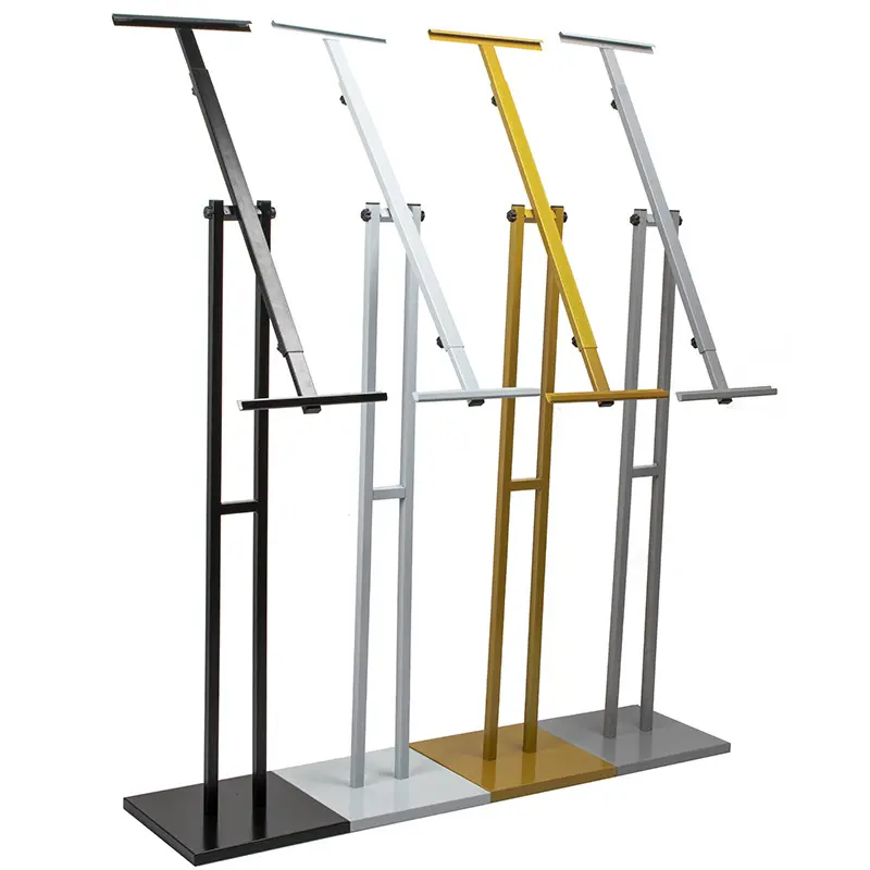 KT Board Hanging Easel Display Poster Stand Wholesale Popular Metal Slope Metal Outdoor Customized Powder Coating Metallic WU-81