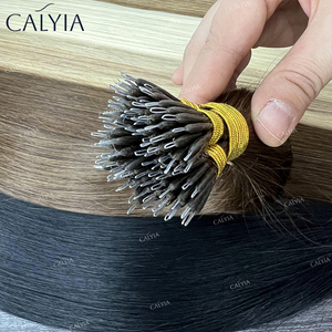 Bán buôn Nano Vòng Remy siêu chất lượng 100 \ % tóc Trinh Nữ Nhà cung cấp đôi rút ra tóc con người Nga Nano tip phần mở rộng tóc - Product Image 2