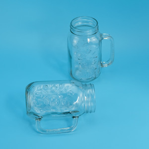 650ml Réutilisable Jus De Fruits Cool Potable Bouteille En Verre Gradient Old Fashioned Mason Jars Mug Tasses avec Poignées Bambou Couvercle Paille - Product Image 3