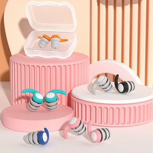 ขายส่ง ปลั๊กอุดหูซิลิโคนสำหรับนอนหลับ 1 คู่ ลดเสียงรบกวน กันน้ำ ป้องกันเสียงรบกวนระดับมืออาชีพ ตัวกรองเสียงแบบสามชั้น - Product Image 2