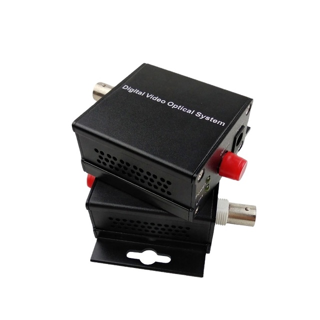 1 Channel Fiber Optic to Coaxial Converter Single Audio Video Transmitter Receiver Single Mode 20km