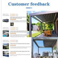 Pergola Bioclimatique Autoportante en Aluminium Étanche pour Terrasse, Restaurant, Jardin, Cour Arrière, Structure d'Ombrage Extérieure