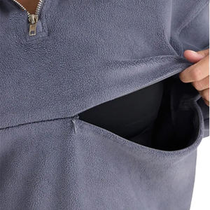 Vente en gros design personnalisé pull-over zippé en polaire douce pour l'hiver pour femmes vêtements de maternité sweatshirts d'<span class=keywords><strong>allaitement</strong></span> - Product Image 3