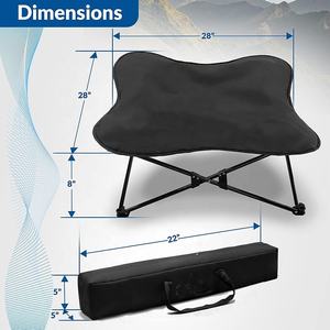 Переносная кровать для поднятой собаки, складная раскладушка для собак, кровать для кемпинга, приподнятая кровать для собак - Product Image 4