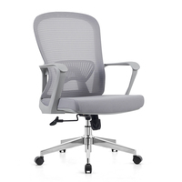 Prix moins cher chaise du personnel milieu dos maille tissu chaise de bureau chaises de réunion pivotantes