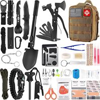 Kit de survie en plein air tendance - Trousse de premiers soins d'urgence portable pour le camping, la randonnée, le trekking, les situations d'urgence en voiture