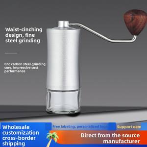 Moulin à café <span class=keywords><strong>manuel</strong></span> transfrontalier à manivelle, avec cœur en acier CNC et double axe de broyage, pour usage domestique, portable et compact - Product Image 2