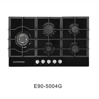Cuisinière à gaz 5 brûleurs OEM/ODM d'usine, plaque de cuisson à gaz encastrable en acier inoxydable de 90 cm pour usage domestique en cuisine