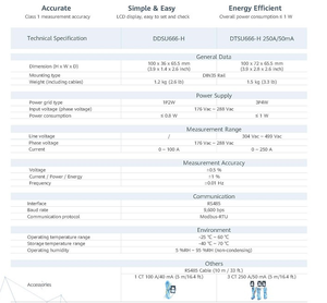 <span class=keywords><strong>HUAWEI</strong></span> tres fase DDSU666-H DTSU666-H medidor inteligente 250A RS485 con CE Europa entrega rápida de buena calidad de bajo precio - Product Image 5