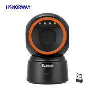 Lecteur de codes-barres de table sans fil Bluetooth 2D omnidirectionnel avec recharge sans fil et batterie 1200 mAh