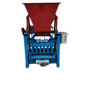 Hydraulic Press Clay Solid Mud Color Paver 6 inches Hollow Block Making Machine Price