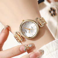 Montre Tendance Femme 2026, Cadran Doré 28mm, Mouvement Quartz, Alliage Cuivre, Idéale Bureau, Quotidien, Soirée, Cadeau