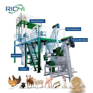 Richi 1-2T/H dây chuyền sản xuất Thức ăn viên cho gia cầm gia súc Thỏ - Product Image 1
