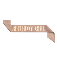 Ceinture à paillettes pour fête d'anniversaire, prix d'usine, ruban en tissu pour fille d'anniversaire, vente chaude