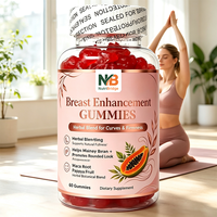Gummies véganes sans sucre pour l'amélioration mammaire, marque privée OEM, vente en gros, usine chinoise