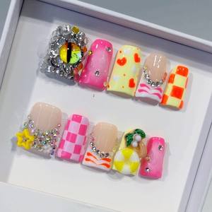 <span class=keywords><strong>Uñas</strong></span> Postizas Francesas Hechas a Mano, Estilo 3D, con Diseño <span class=keywords><strong>de</strong></span> Pico <span class=keywords><strong>de</strong></span> Pato, Éxito <span class=keywords><strong>de</strong></span> Ventas en Europa y América - Product Image 2