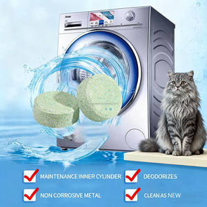 Nettoyant pour machine à laver les animaux de compagnie de qualité professionnelle, réduit l'accumulation excessive de poils, désodorise, haute efficacité - Product Image 1