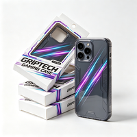 Vente en gros de boîtes d'emballage en papier pour téléphone de jeu Cyberpunk Esports Neon tendance holographique avec fenêtre en PVC