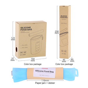 Sacs de conservation alimentaire réutilisables en silicone, rectangulaires, hermétiques, compatibles micro-ondes, pour le camping et les voyages - Product Image 2