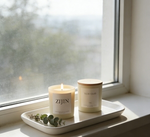 Set di Candele Profumate Artigianali Personalizzate, Misure Assortite, Coperchio in <span class=keywords><strong>Legno</strong></span>, <span class=keywords><strong>Cera</strong></span> Naturale, Lunga Durata, Fragranza Aromatica per Casa, Spa, Pasqua - Product Image 1