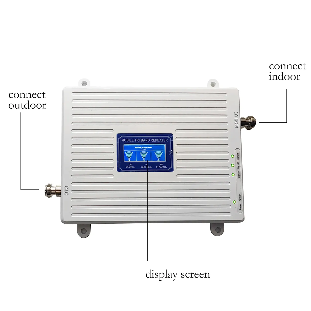 900-1800-2100MHz 2G 3G 4G répéteur de réseau de téléphone portable/amplificateur/amplificateur de signal