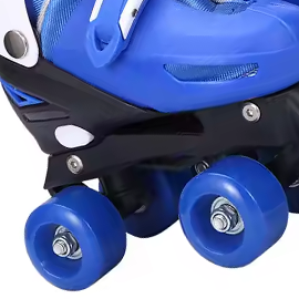 Nivel profesional, opción al por mayor disponible, <span class=keywords><strong>patines</strong></span> de cuatro ruedas azules para exteriores de doble fila para niños y niñas, ejercicio - Product Image 4