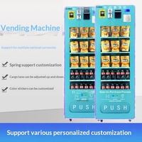 Distributeur automatique intelligent à monnayeur pour l'exportation : snacks, boissons, serviettes hygiéniques