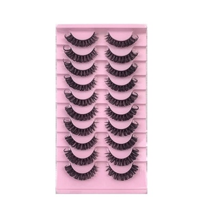 Precio de Fábrica, 10 Pares de Pestañas Naturales y Sintéticas, Curvatura DD, Estilos Mixtos, Tira Completa, Pestañas Rusas Personalizadas para Rusas - Product Image 2