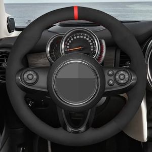 Copri volante per auto in vera pelle nera antiscivolo per <span class=keywords><strong>Mini</strong></span> Cooper coupé Clubman <span class=keywords><strong>accessori</strong></span> auto 2014 2019 - Product Image 2
