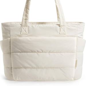 旅行ハンドバッグトートバッグ,大型サイズソフトキルトレディース用 - Product Image 4