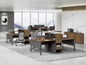 Librería-Equipo de Oficina Ideal Archivador Almacenamiento Fábrica de madera-Muebles de oficina personalizados Panel moderno - Product Image 5