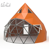 Glamping Zome Home Tente de luxe pour hôtel Tente en forme de dôme en verre avec salle de bain