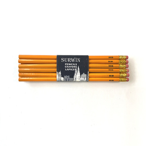 Crayon HB hexagonal jaune en bois de 7 pouces avec gomme – Lot économique essentiel pour l'écriture (filmé) - Product Image 3