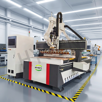 Routeur CNC multifonction HYSEN 1325 avec changeur d'outils linéaire pour le travail du bois