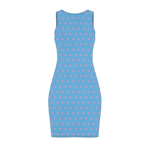 Abito su Misura della Confraternita Greca Iota Phi Lambda, <span class=keywords><strong>Vestito</strong></span> Aderente a Maglia con Zip, Ricamato a <span class=keywords><strong>Pois</strong></span> e Colorblock - Product Image 6