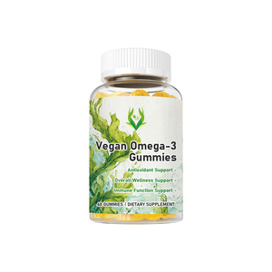 Gomitas Veganas Omega-3 con Vitamina C para el Apoyo a la Función Inmunológica en Adultos, Suplemento Herbal Natural, Suministro Directo de Fábrica - Product Image 1