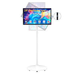 Android 24 "không dây màn hình cảm ứng di động cán TV 4 Gam + 32GB Ram màn hình cảm ứng xách tay thông minh TV với đứng trên bánh xe - Product Image 1