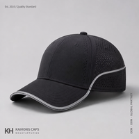 Gorra de Béisbol Personalizada de 6 Paneles, Estructurada, Ajustable, con Corte Láser, Transpirable, Gorras Deportivas, Fabricante OEM ODM