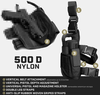 Sac de jambe tactique durable, étanche, poche de cuisse Molle avec sangles réglables, chasse, randonnée, équipement de plein air, rangement EDC, holster de jambe