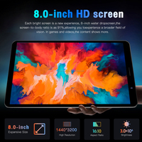Tablette PC P14 nouvelle et originale 4G 8 pouces avec fonction d'appel téléphonique, processeur 8 cœurs, GPS, WiFi, FM, 4 Go de RAM, 64 Go de stockage, Android 10.0