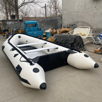 Bateau pneumatique populaire certifié CE européen 4m 5m avec sièges en aluminium et aluminium blanc