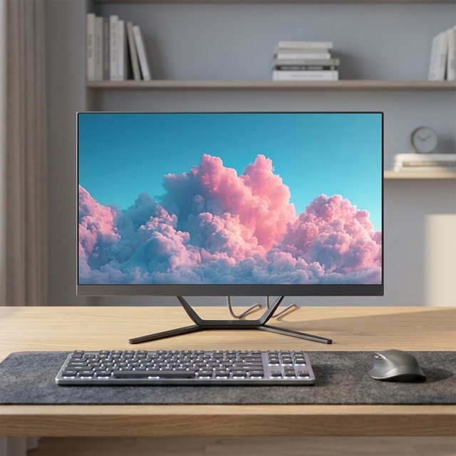 New 23.8" LCD IPS Desktop Computer All in One Pc Monoblock Barebone Quad Core I3 I5 I7 I9 16GB DDR4 512GB SSD All-in-one Pc Set